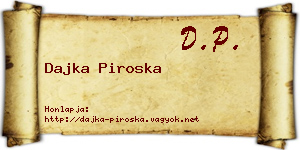 Dajka Piroska névjegykártya