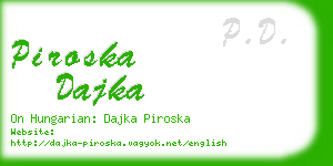 piroska dajka business card